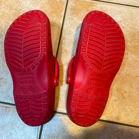 Red Crocs - Men Size: 8 or Women Size: 10 - Picture 3 of 3